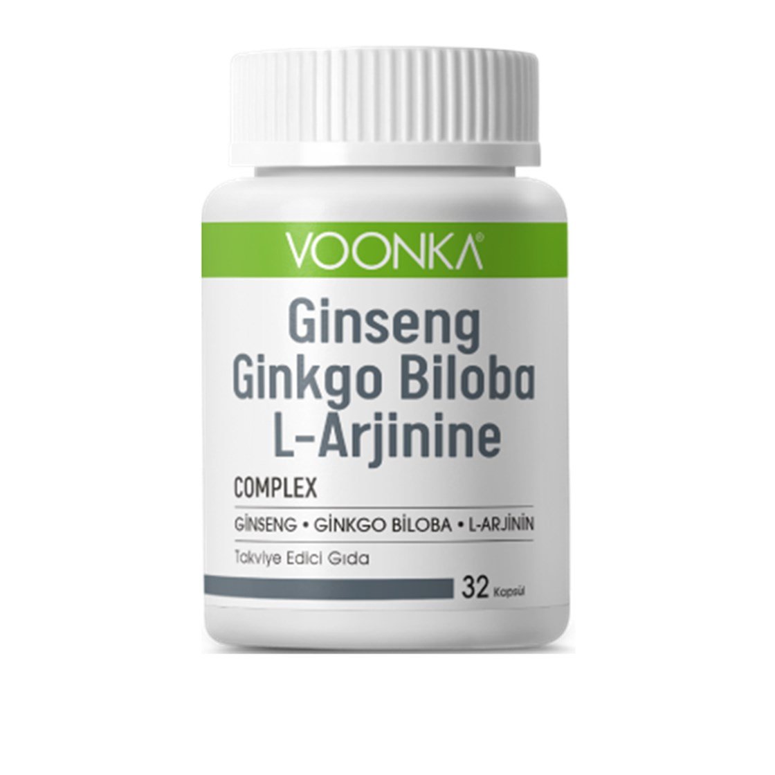  Voonka - Ginseng Ginkgo Biloba L-Arginine 32 Kapsül 8680807008304